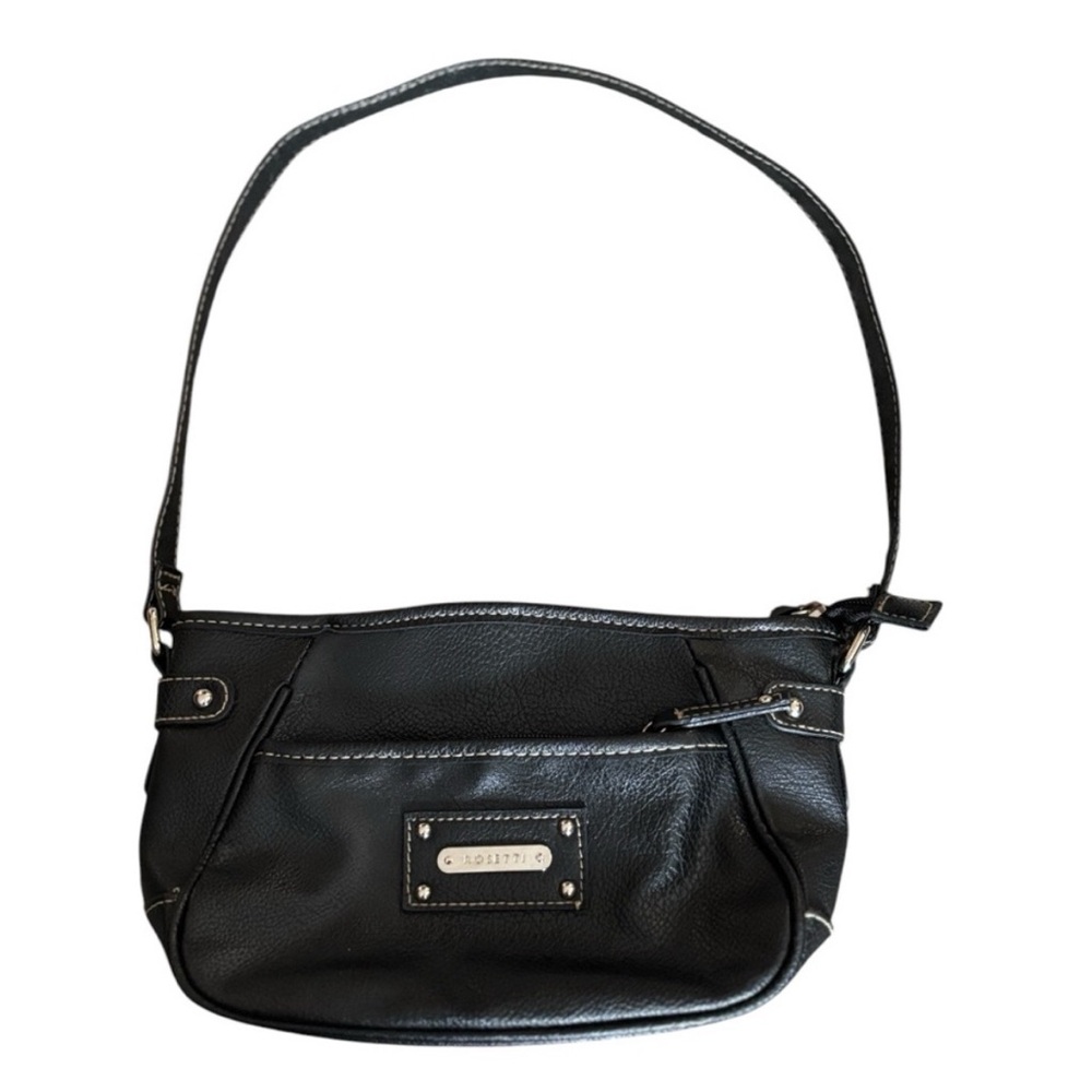 Rosetti Shoulder Purse- Black with Buckles. Used but BEAUTIFUL-Multiple pockets